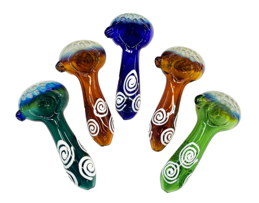 4.5 Honeycomb Design Head Color Tube Glass