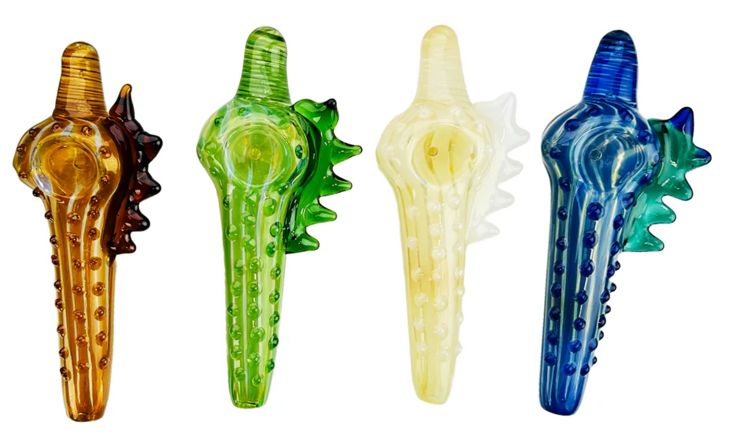 5.5" Sea Shell Hand Pipe Spoon Color Tube Glass