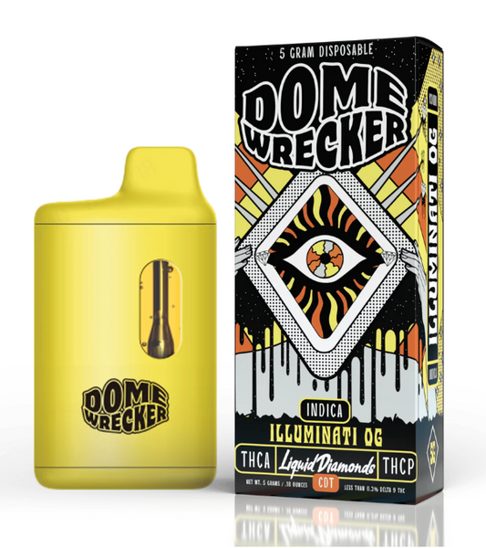 Domewrecker THCa Liquid Diamonds Disposable - 5g - Illuminati OG (Indica)