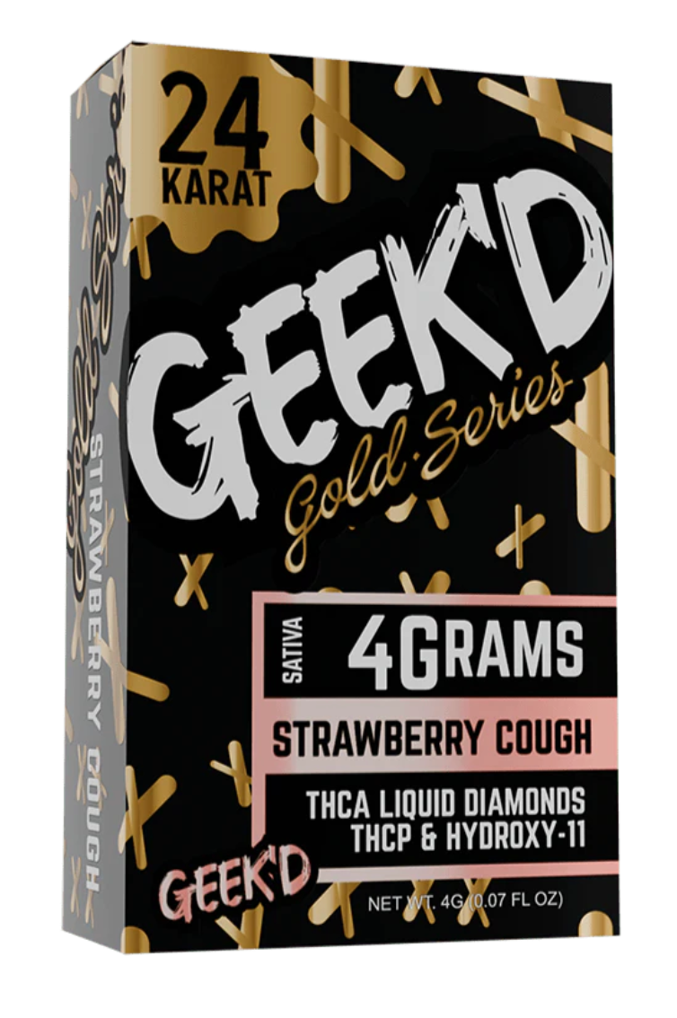 Geek'D Gold Series 4g THCa Liquid Diamonds - Strawberry Cough