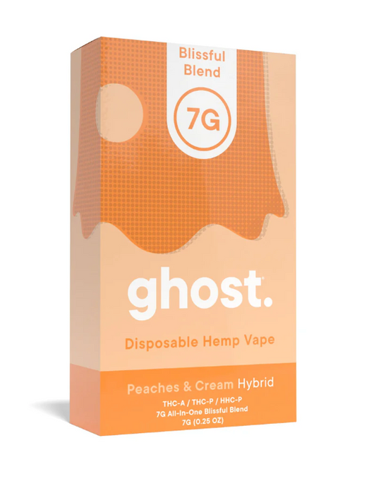 Ghost Blissful Blend 7g Disposable - Peaches & Cream (Hybrid)