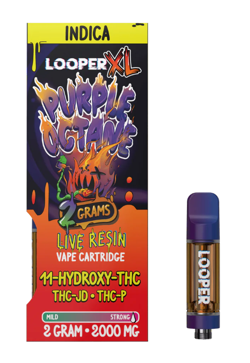 Looper XL Series Live Resin 2g Cartridges - Purple Octane