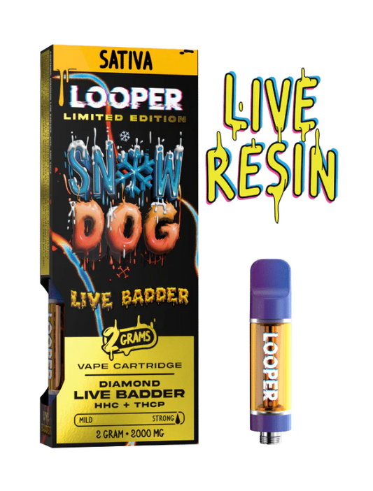 Looper Live Diamond Badder 2g Cartridges - Snow Dog