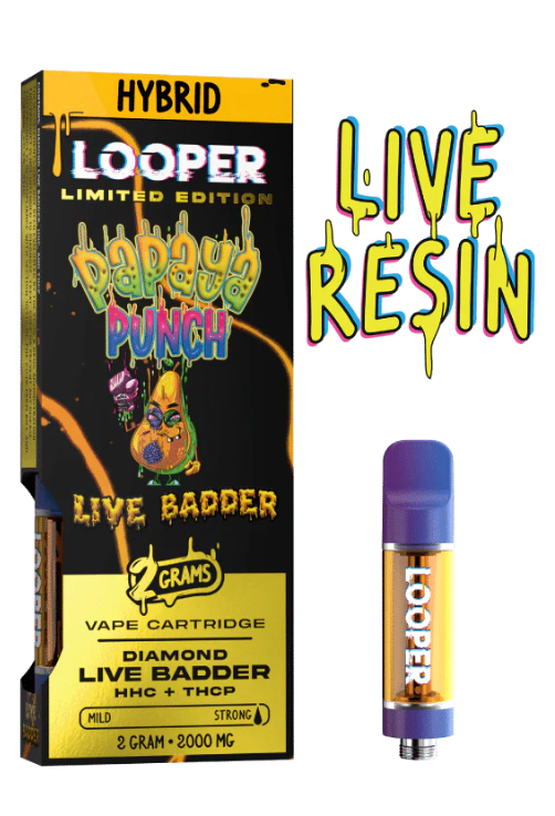 Looper Live Diamond Badder 2g Cartridges - Papaya Punch