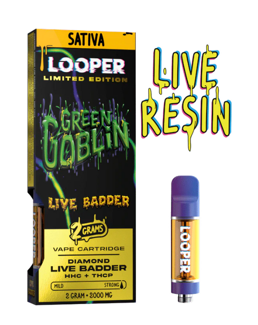 Looper Live Diamond Badder 2g Cartridges -Green Goblin