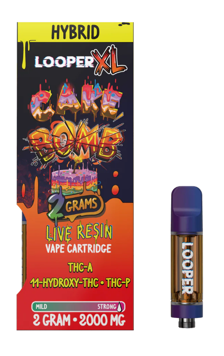 Looper Lifted Series Live Resin 2g Cartridges - Cake Bomb