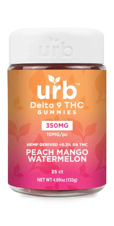 Urb D9 350mg Gummies - Peach Mango Watermelon