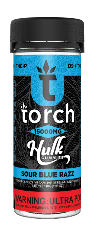 Torch Hulk 15,000mg Gummies - Sour Blue Razz