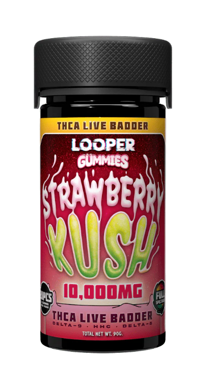 Looper THCa 10,000mg Live Badder Gummies - Strawberry Kush