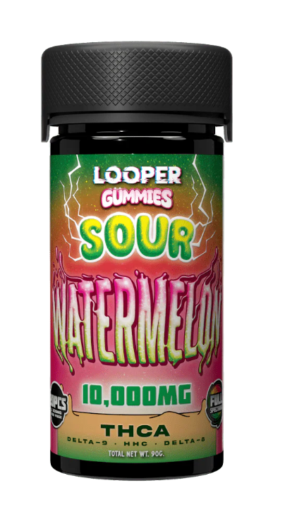 Looper THCa 10,000mg Live Badder Gummies - Sour Watermelon