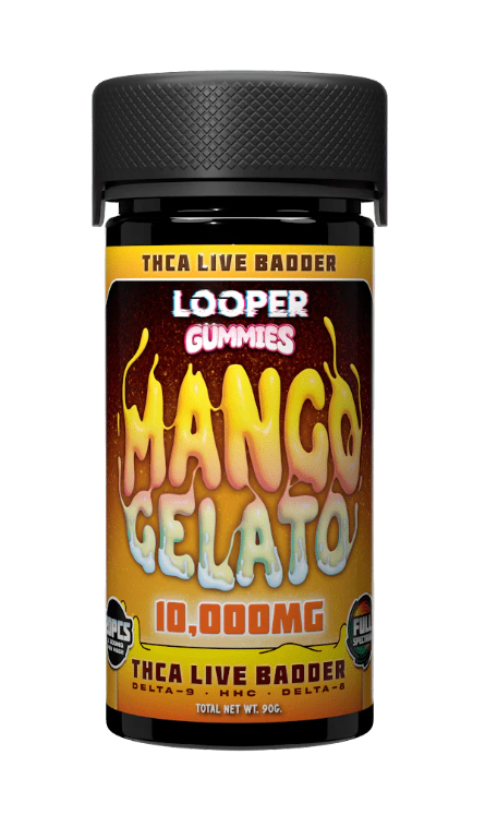 Looper THCa 10,000mg Live Badder Gummies - Mango Gelato