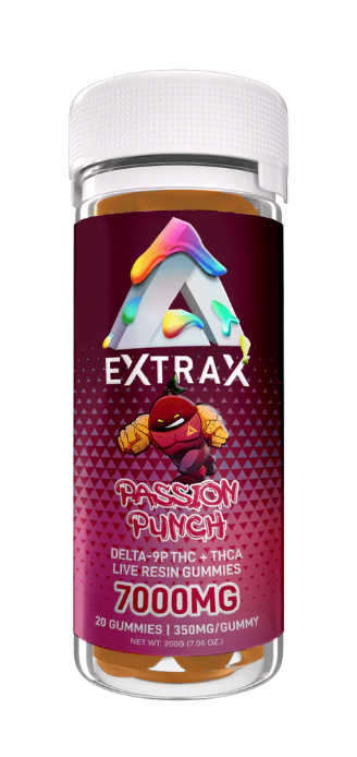 Delta Extrax Adios Blend 7000mg Gummies - Passion Punch (Hybrid)