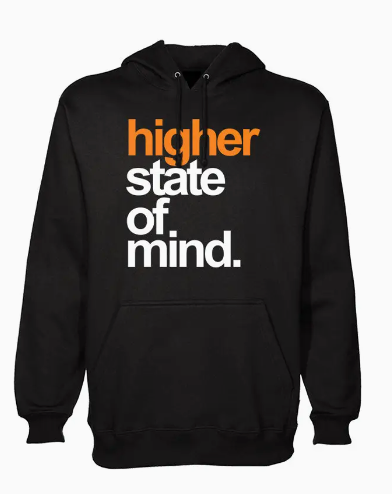 "higher state of mind." Orange Tangie Hoodie