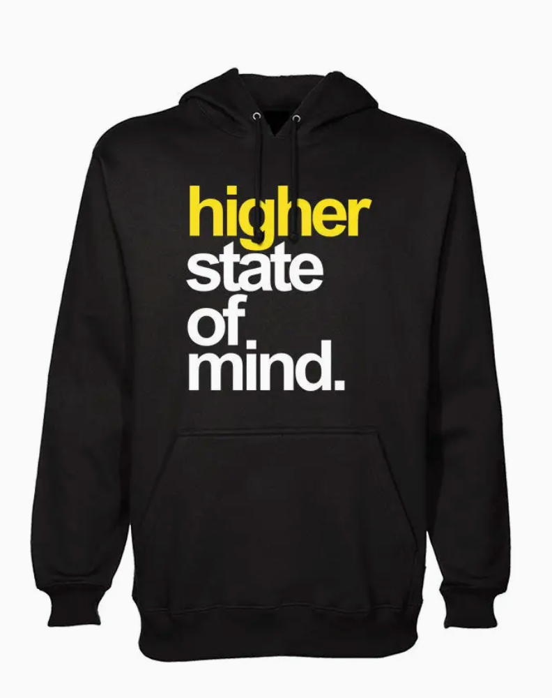 "higher state of mind." Shatter Yellow Hoodie